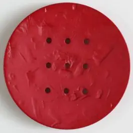 Jetzt Zugreifen Polyamidknopf rund mit 9 Löchern zum Individualisieren mit Garn – Größe: 60mm – Farbe: rot – Art.Nr. 410201