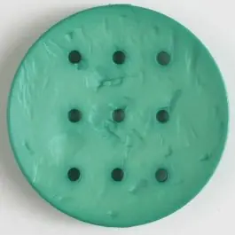 Nur Für Kurze Zeit Polyamidknopf rund mit 9 Löchern zur Individualisierung mit Garn – Größe: 45mm – Farbe: grün – Art.Nr. 390292