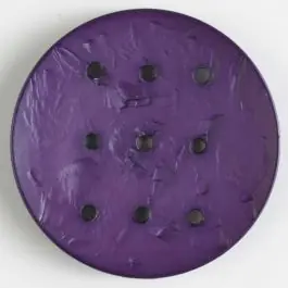 Direkt Vom Hersteller Polyamidknopf rund mit 9 Löchern zur Individualisierung mit Garn – Größe: 45mm – Farbe: lila – Art.Nr. 390290