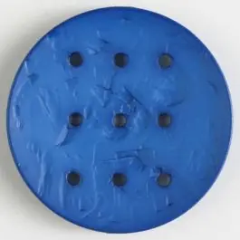 Polyamidknopf rund mit 9 Löchern zur Individualisierung mit Garn – Größe: 45mm – Farbe: blau – Art.Nr. 390289 Finale Aktion