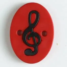 Zweiteiliger Polamidknopf mit Löchern – Größe: 25mm – Farbe: rot – Art.Nr. 330826 Kostenloser Versand