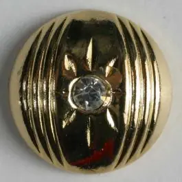 Kunststoffknopf mit Strass – Größe: 15mm – Farbe: echt vergoldet – Art.-Nr.: 370283 Rabatt