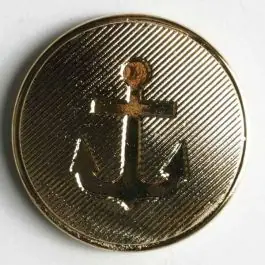 Ankerknopf, Kunststoff metallisiert – Größe: 15mm – Farbe: gold – Art.Nr. 231212 Top-Qualität