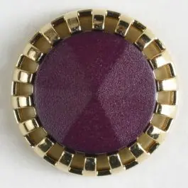 Zweiteiliger Knopf mit strahlenförmigem Goldrand mit Öse – Größe: 18mm – Farbe: lila – Art.Nr. 290502 Jetzt Zugreifen