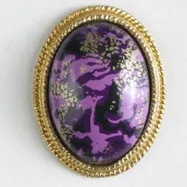 Zweiteiliger Knopf mit aufwendigem Motiv und Goldrand mit Öse – Größe: 30mm – Farbe: lila – Art.Nr. 360241 Online Kaufen