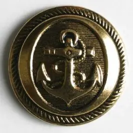 Preiswert Ankerknopf, Kunststoff metallisiert – Größe: 14mm – Farbe: altgold – Art.Nr. 211057