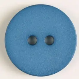Garantierte Lieferung Polyamidknopf schlicht mit angerauter Oberfläche mit 2 Löchern – Größe: 20mm – Farbe: blau – Art.Nr. 267604