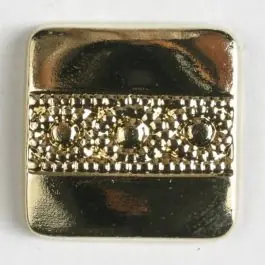 Im Trend Metall-Imitation mit aufwändigem Golddekor mit Öse – Größe: 25mm – Farbe: echt vergoldet – Art.Nr. 320296