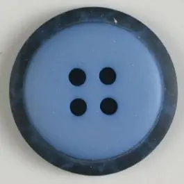 Jetzt Kaufen Polyesterknopf mit marmoriertem schwarzem Rand mit 4 Löchern – Größe: 30mm – Farbe: blau – Art.Nr. 380287