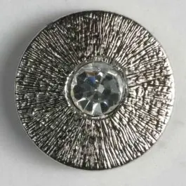 Online Kaufen Kunststoffknopf mit Strass – Größe: 18mm – Farbe: altsilber – Art.-Nr.: 370278