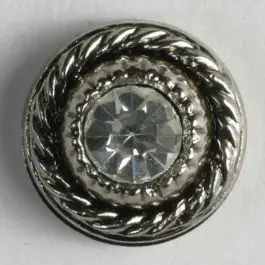 Kunststoffknopf mit Strass – Größe: 11mm – Farbe: altsilber – Art.-Nr.: 330592 Bestpreis