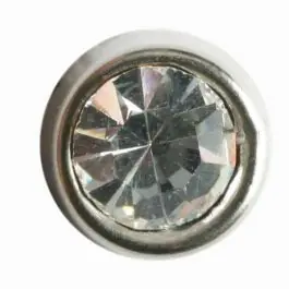 Beliebt schön geschliffener runder Strassknopf – Größe: 8mm – Farbe: silber – Art.Nr. 310540
