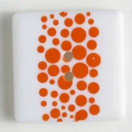 Kunststoffknopf, quadratisch – Größe: 25mm – Farbe: orange – Art.Nr. 330699 Geld-Zurück-Garantie