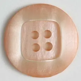 Geprüft Kunststoffknopf mit quadratischer Ausfräsung – Größe: 20mm – Farbe: orange – Art.Nr. 241067