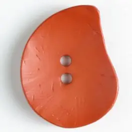 Modeknopf Tropfenform, Strukturoberfläche, 2 Loch – Größe: 50mm – Farbe: orange – Art.Nr. 390124 Sichere Zahlung