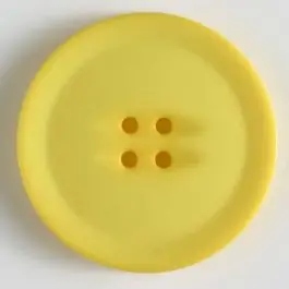 Nur Heute Kunststoffknopf schlicht mit erhobenem Rand mit 4 Löchern – Größe: 38mm – Farbe: gelb – Art.Nr. 372611