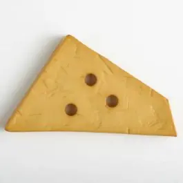 Ab Werk Kunststoffknopf ungewöhnliches Viereck mit Einkerbungen mit 3 Löchern – Größe: 70mm – Farbe: gelb – Art.Nr. 450070