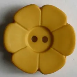 Markenware Quiltingknopf in Form einer hübschen Blume – Größe: 28mm – Farbe: gelb – Art.Nr. 289099