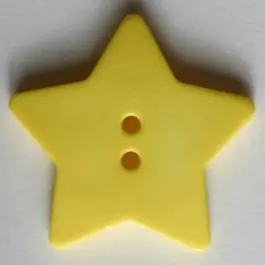 Limited Edition Quiltingknopf in Form eines hübschen Sternes – Größe: 28mm – Farbe: gelb – Art.Nr. 289048