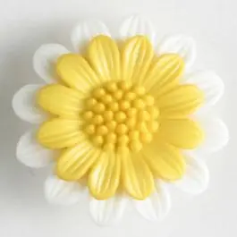 Blumenknopf – Größe: 28mm – Farbe: gelb – Art.Nr. 370033 Neuheit