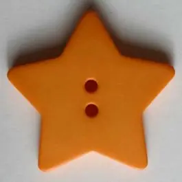 Quiltingknopf in Form eines hübschen Sternes – Größe: 28mm – Farbe: orange – Art.Nr. 289050 Direktkauf