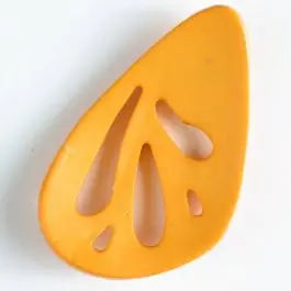 Kracherpreis Kunststoffknopf, oval mit 5 unterschiedlich großen, tropfenförmigen Löchern – Größe: 70mm – Farbe: orange – Art.Nr. 450121