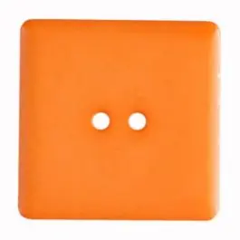 Kunststoffknopf, schlicht quadratisch – Größe: 25mm – Farbe: orange – Art.Nr. 318508 Highlight