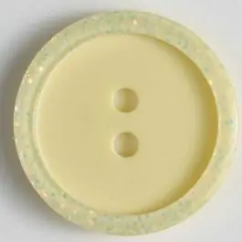 Kunststoffknopf schlicht mit gepunktetem Rand – Größe: 20mm – Farbe: gelb – Art.Nr. 270461 Preisknaller