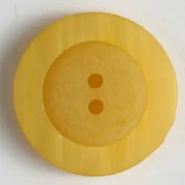 Geprüft Kunststoffknopf mit breite Rand – Größe: 23mm – Farbe: gelb – Art.Nr. 300849