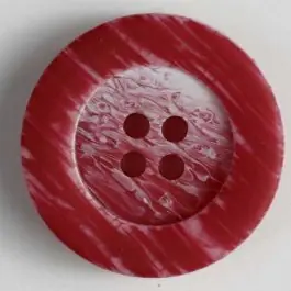 Kunststoffknopf mit auffallend schöner Marmorierung und breitem Rand – Größe: 23mm – Farbe: rot – Art.Nr. 300619 Garantierte Lieferung
