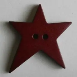 Sonderangebot Quiltingknopf in Form eines asymmetrischen Sternes – Größe: 28mm – Farbe: rot – Art.Nr. 259072