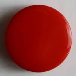 Modeknopf schlicht, glänzend – Größe: 15mm – Farbe: rot – Art.Nr. 201066 Geld-Zurück-Garantie