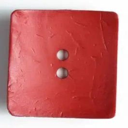 Neue Ware Modeknopf quadratisch, Strukturoberfläche, 2 Loch – Größe: 60mm – Farbe: rot – Art.Nr. 410054
