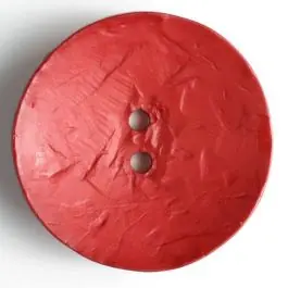 Modeknopf rund, Strukturoberfläche, 2 Loch – Größe: 60mm – Farbe: rot – Art.Nr. 410039 Im Trend