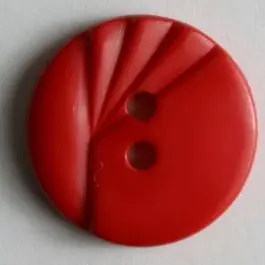 Weltweiter Versand Modeknopf mit geometrischen Einkerbungen – Größe: 20mm – Farbe: rot – Art.Nr. 260594