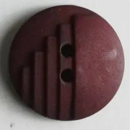 Must-Have Modeknopf mit stufenförmigen Kerben, 2 Loch – Größe: 23mm – Farbe: rot – Art.Nr. 280485