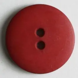 Günstig Modeknopf schlicht, matt, 2 Loch – Größe: 23mm – Farbe: rot – Art.Nr. 221429