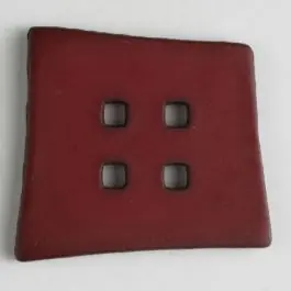 Sichere Zahlung Kunststoffknopf Kopfkissenform mit 4 quadratischen Löchern – Größe: 55mm – Farbe: rot – Art.Nr. 405506