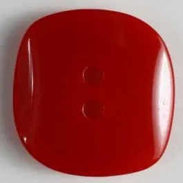 Kunststoffknopf quadratisch mit weißem Streifen an einer Seite – Größe: 28mm – Farbe: rot – Art.Nr. 360091 Expressversand