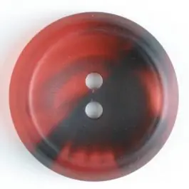 Sofort Bestellen 2-loch Kunststoffknopf mit geflammtem Dekor – Größe: 38mm – Farbe: rot – Art.Nr. 430054