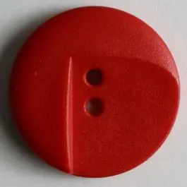Knallerangebot Modeknopf asymmetrisch aussgeschnitten, 2 Loch – Größe: 23mm – Farbe: rot – Art.Nr. 290511