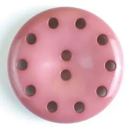Abverkauf Kunststoffknopf mit 10 Löchern für freie Fantasie – Größe: 28mm – Farbe: pink – Art.Nr. 350407
