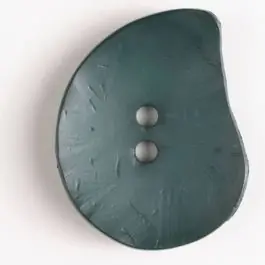 Modeknopf – Größe: 50mm – Farbe: grünModeknopf Tropfenform, Strukturoberfläche, 2 Loch – – Art.Nr. 390120 Ab Werk