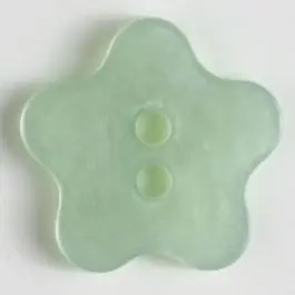 Solange Der Vorrat Reicht Modeknopf in Form einer Blüte – Größe: 34mm – Farbe: grün – Art.Nr. 420043