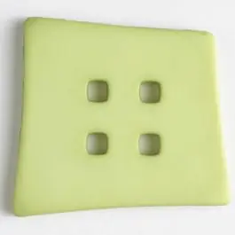 Nur Für Kurze Zeit Kunststoffknopf Kopfkissenform mit 4 quadratischen Löchern – Größe: 55mm – Farbe: grün – Art.Nr. 405504