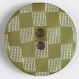 Zertifiziert Modeknopf mit Karomuster – Größe: 38mm – Farbe: grün – Art.Nr. 450042