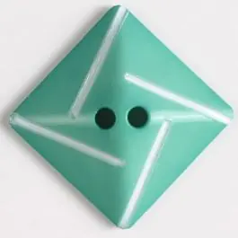 Kunststoffknopf quadratisch zum diagonalen Annähen mit 2 Löchern – Größe: 34mm – Farbe: grün – Art.Nr. 370491 Gleich Bestellen