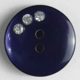 Kunststoffknopf mit Strass – Größe: 25mm – Farbe: lila – Art.-Nr.: 450035 Begrenztes Angebot