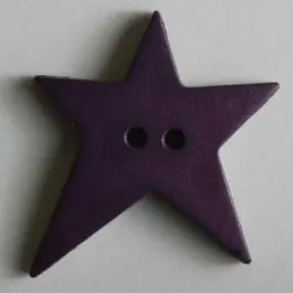 Preis Gesenkt Quiltingknopf in Form eines asymmetrischen Sternes – Größe: 28mm – Farbe: lila – Art.Nr. 259064