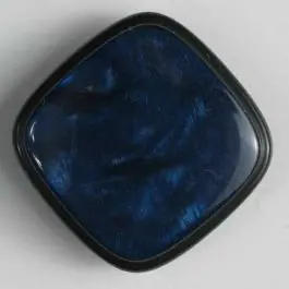 Kunststoffknopf quadratisch mit glänzender Oberfläche – Größe: 25mm – Farbe: blau – Art.Nr. 350161 Mega-Angebot